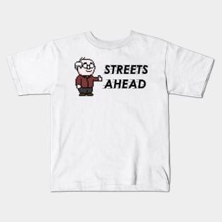 Streets Ahead with Pixel Pierce (Black Text Version) Kids T-Shirt